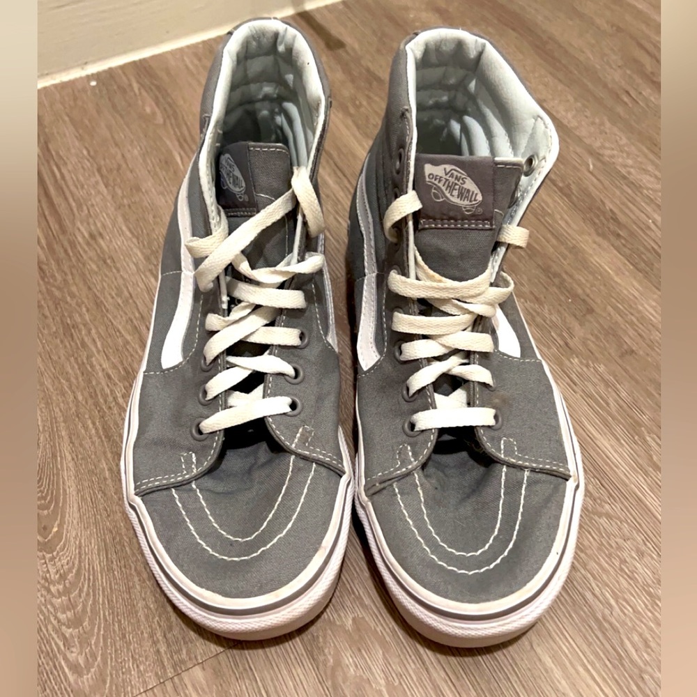 Grey hightop vans